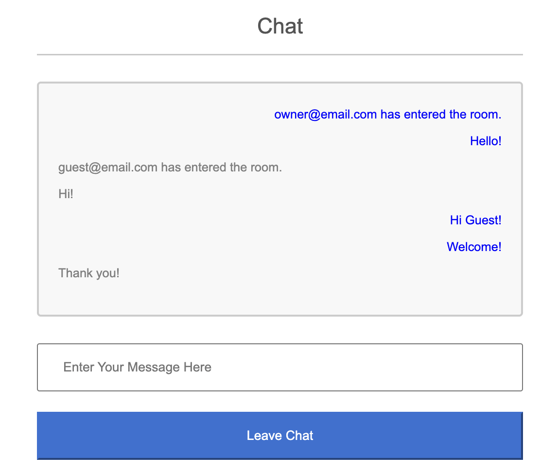 A screenshot of a chatroom